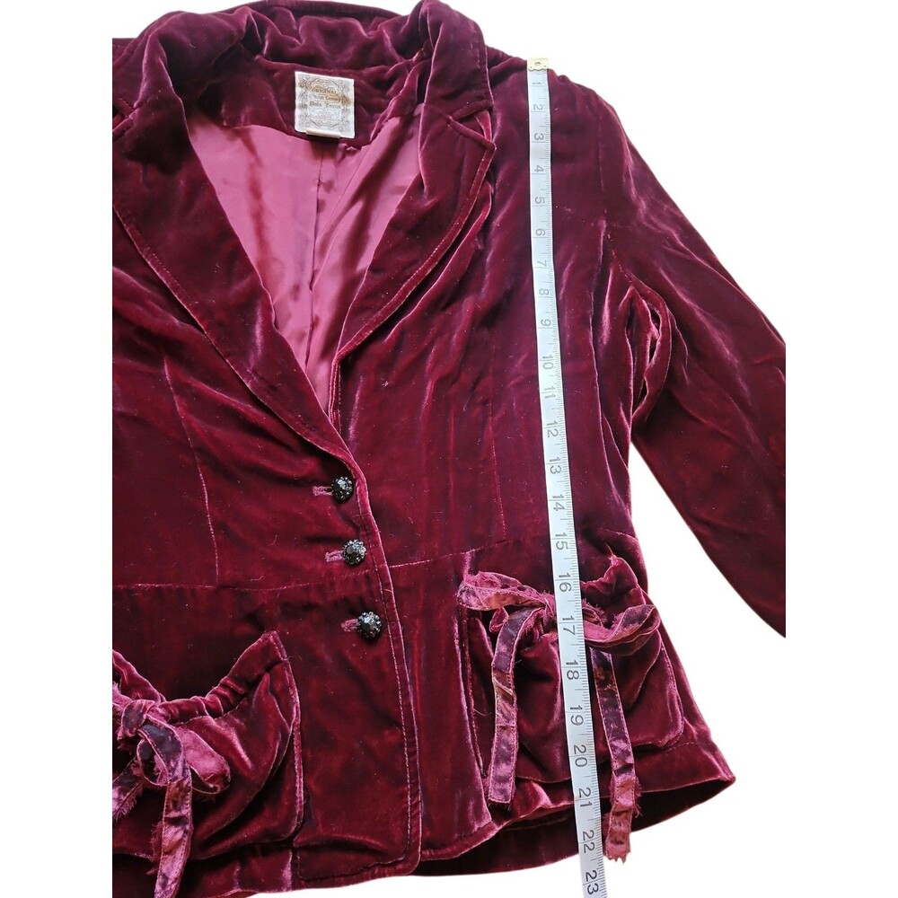 Vintage Polo Ralph Lauren Velvet Blazer Womens L Victorian Whimsigoth Steampunk - Picture 7 of 10